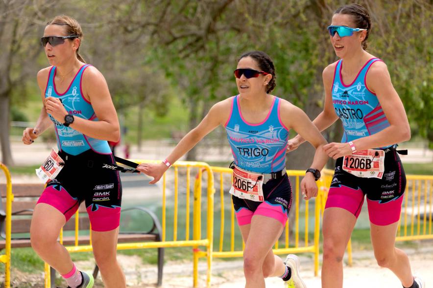  Campeonato de España de Duatlón - Imagen de un momento de la carrera a pie femenina.