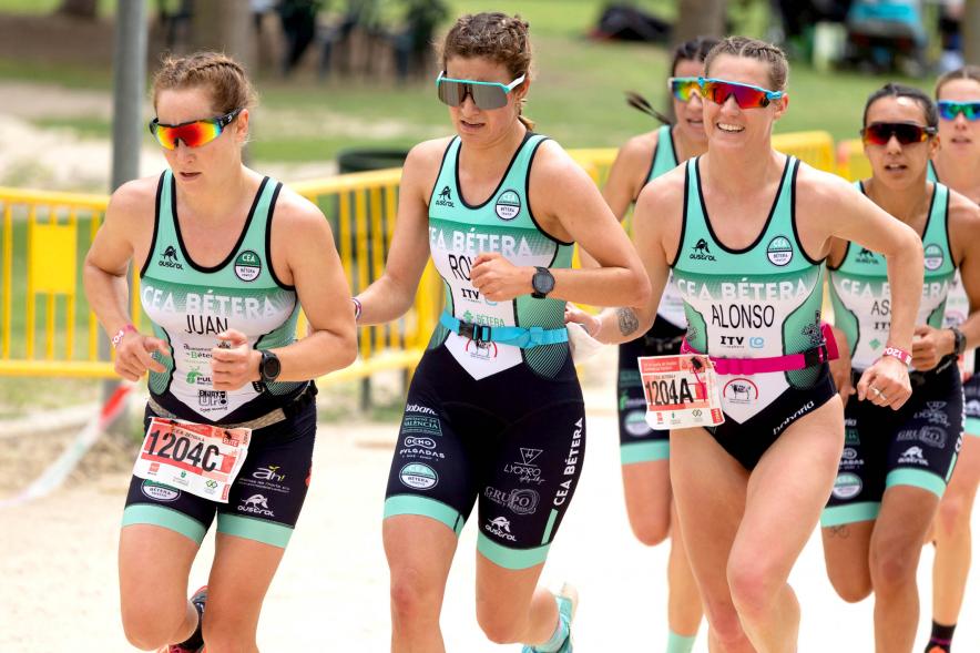  Campeonato de España de Duatlón - Imagen de un momento de la carrera a pie femenina.