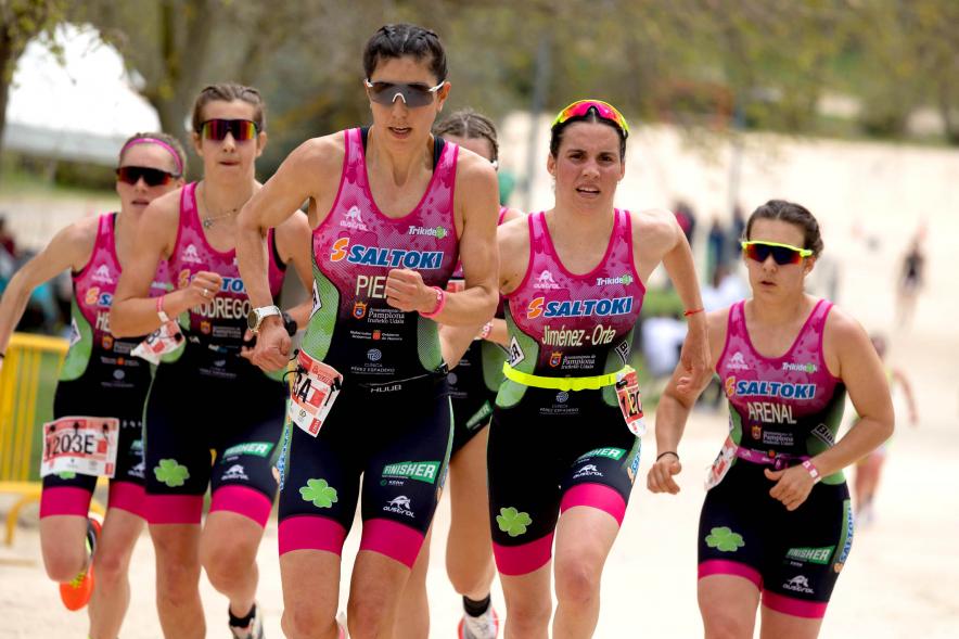 Campeonato de España de Duatlón - Imagen de un momento de la carrera a pie femenina.