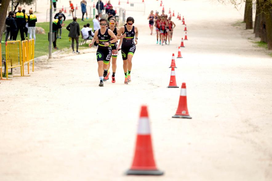 Campeonato de España de Duatlón - Imagen de un momento de la carrera a pie femenina.