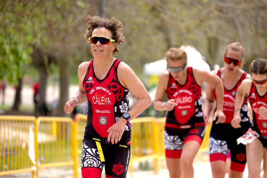 Campeonato de España de Duatlón - Imagen de un momento de la carrera a pie femenina.