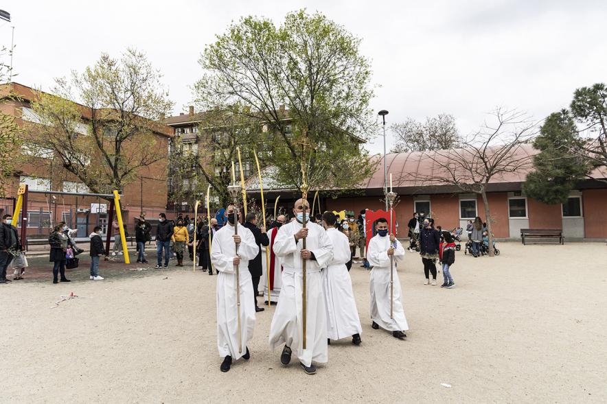 Semana Santa 2022 - Domingo de Ramos - Imagen del principio de la procesión.