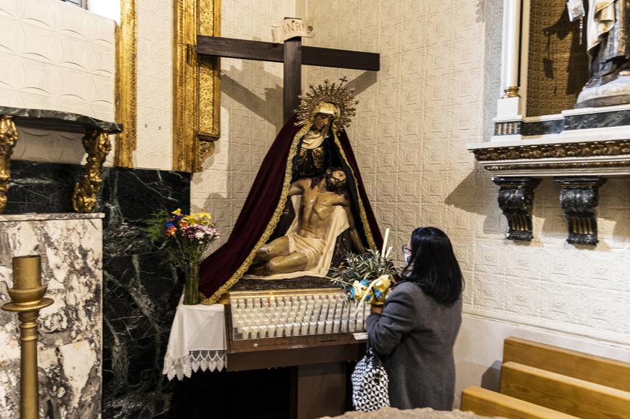 Semana Santa 2022 - Domingo de Ramos - Imagen del Cristo y la Virgen.