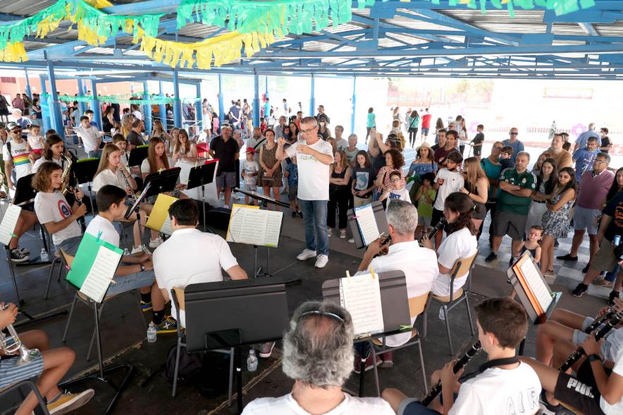 Banda de música durante el evento