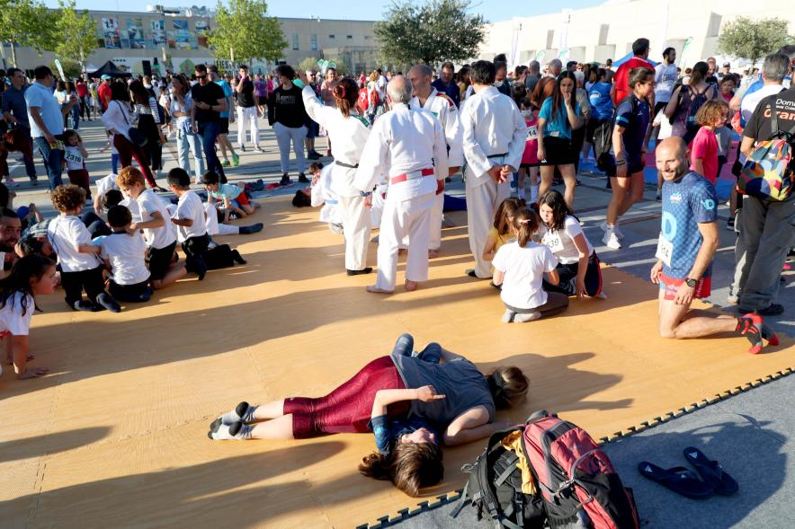 Fiesta del Deporte 2022- Imagen de varias participantes en distintas modalidades deportivas.