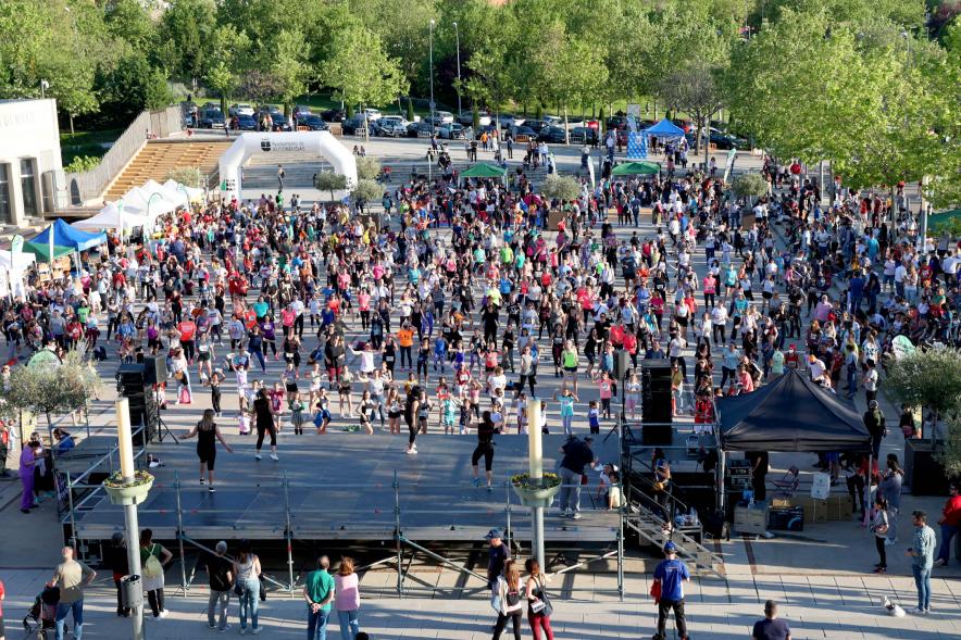 Fiesta del Deporte 2022 -  Panorámica de la zona de aerobic. 
