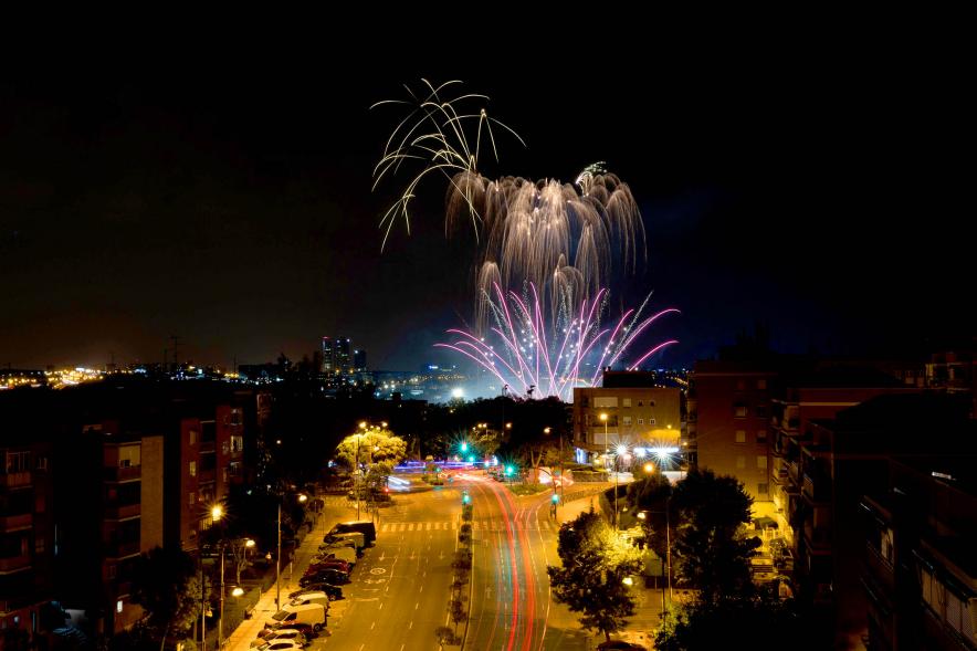 Fuegos Artificiales durante la clausura de San Isidro 2022