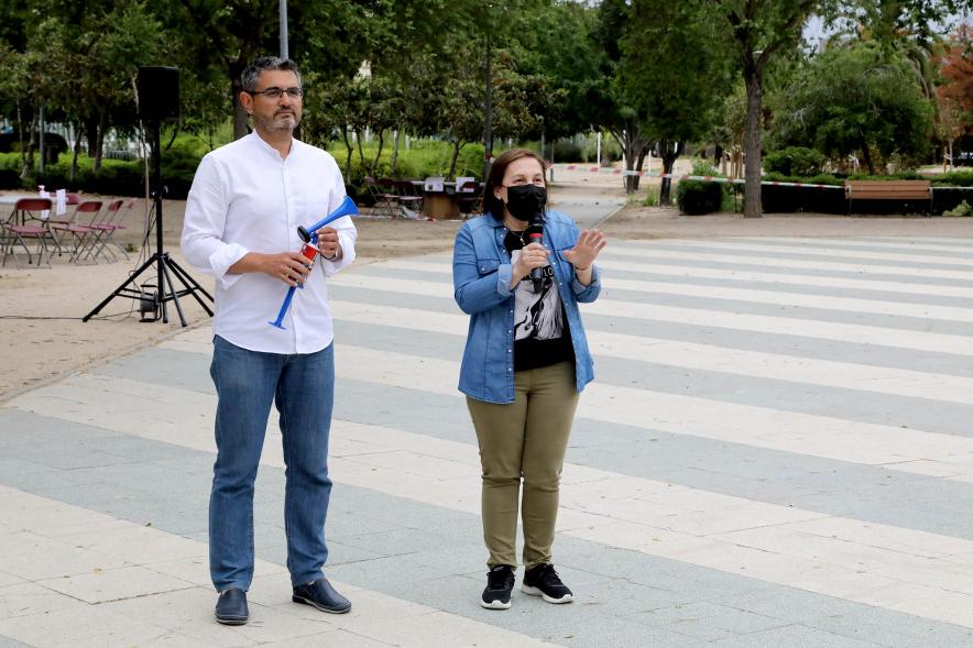 Semana del Mayor 2022 - Gymkana Intergeneracional - Las autoridades municipales dan comienzo a la Gymkana.