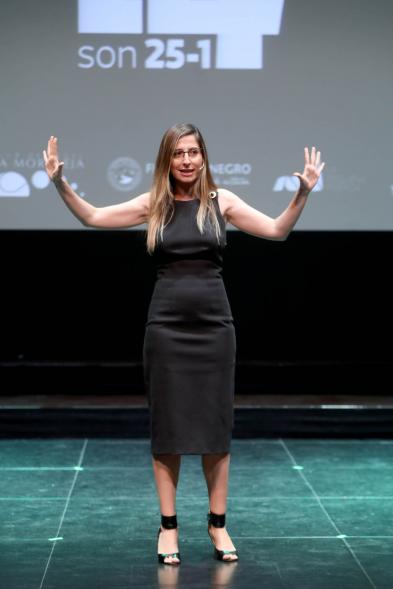 XXIV Gala Fundal -  Primer plano de la comunicadora  Mónica Galán.