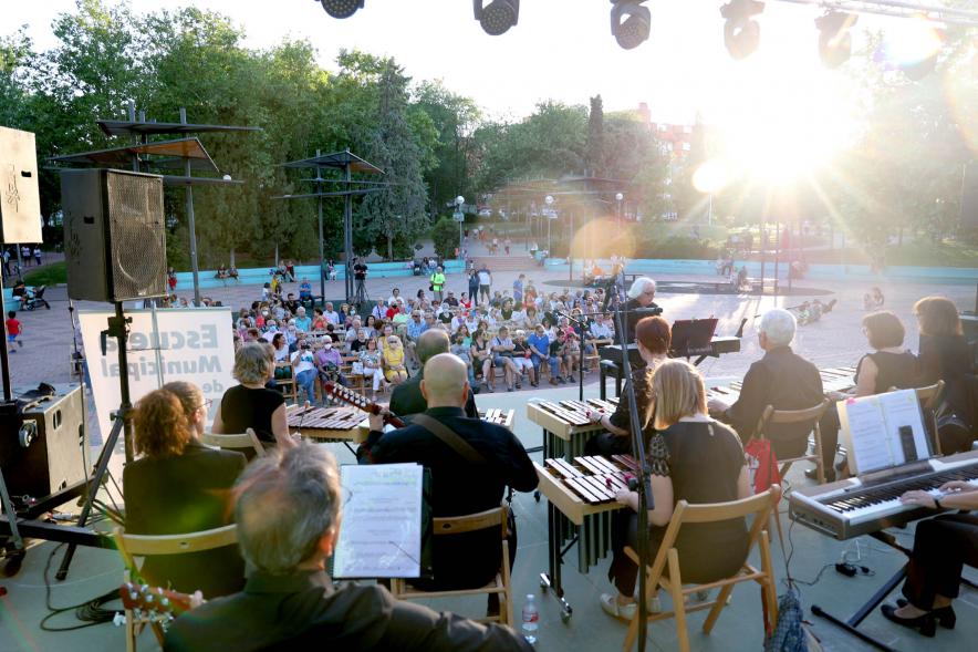 La Música Conquista la Calle 2022- Concierto en el Parque de la Comunidad de Madrid - Imagen posterior de los músicos. 