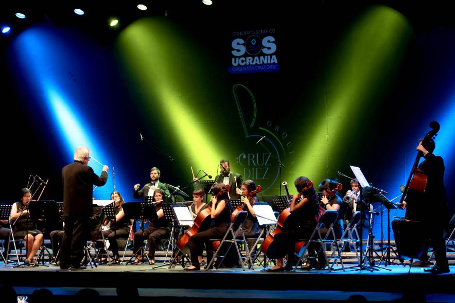 Momento de la actuación musical