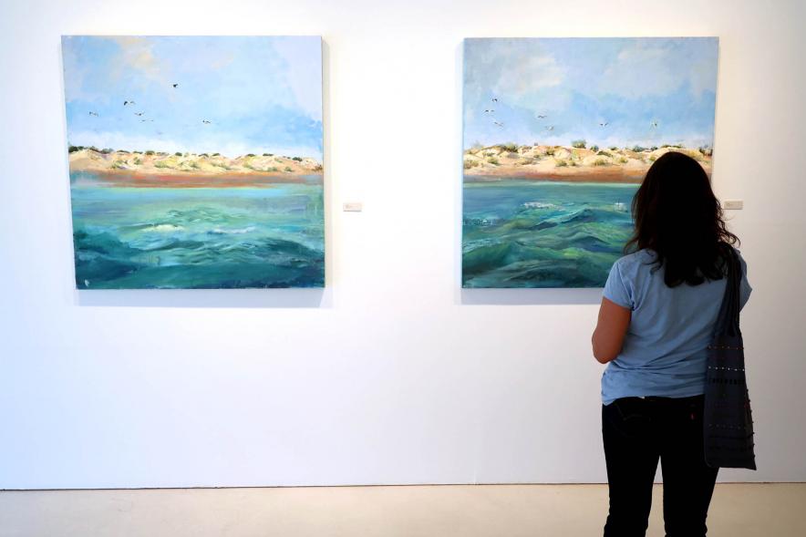 Inauguración Exposición Paisajes de Pilar Quirós en el CC Anabel Segura -  Imagen de una visita a la exposición.