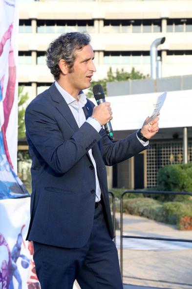 Presentación Equipos Fundal Temporada 2022-23 - Primer plano del alcalde Aitor Retolaza.