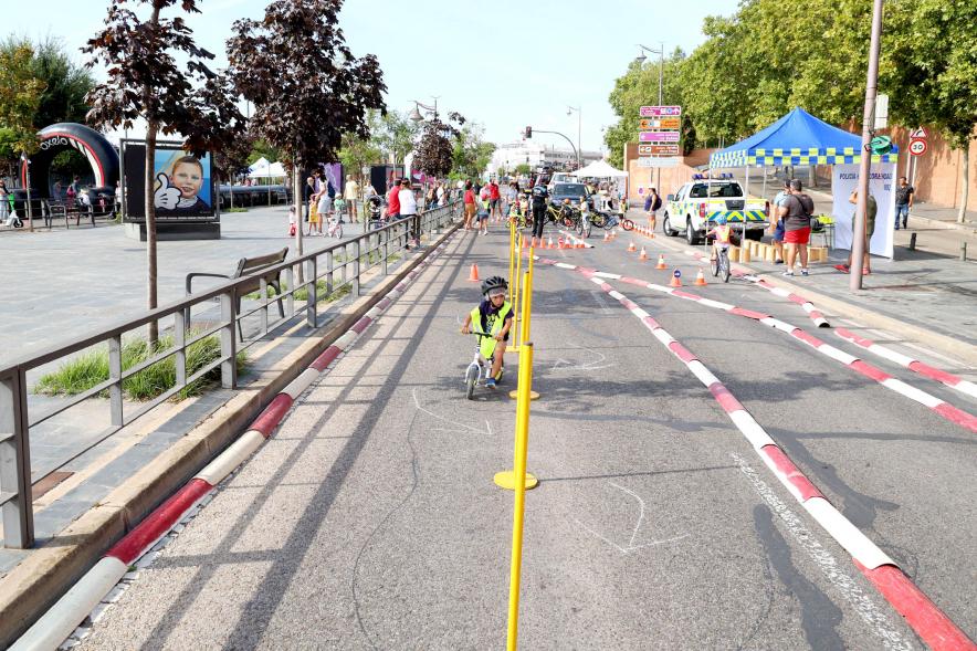 Fiesta de la Movilidad en el Bulevar Salvador Allende - Imagen del circuito infantil.