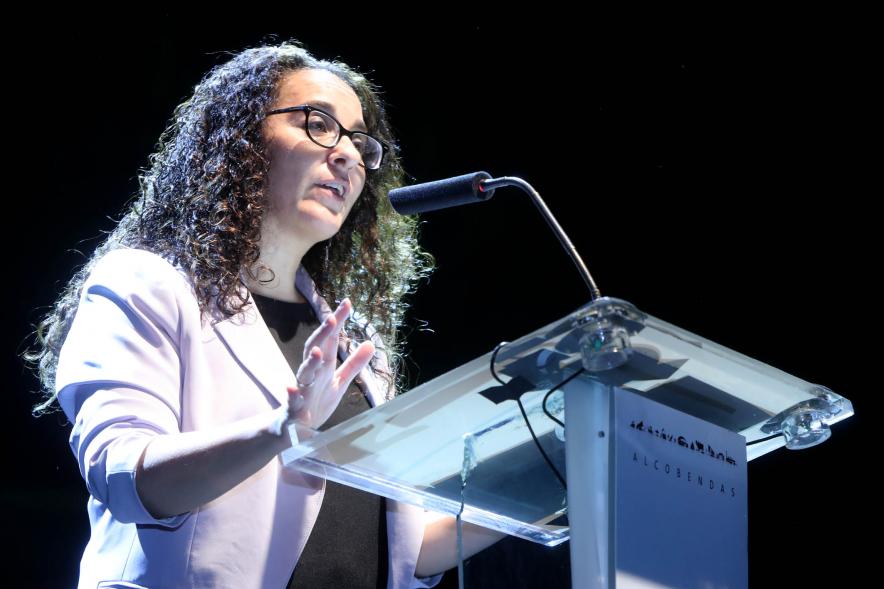 Acto de Jubilación Trabajadores de Seromal 2023 - Primer plano de Cristina  Martinez, concejal. 