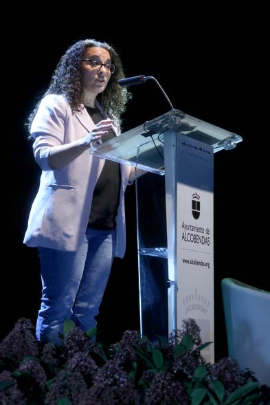 Acto de Jubilación Trabajadores de Seromal 2023 - Primer plano del discurso de la concejal Cristina Martínez.