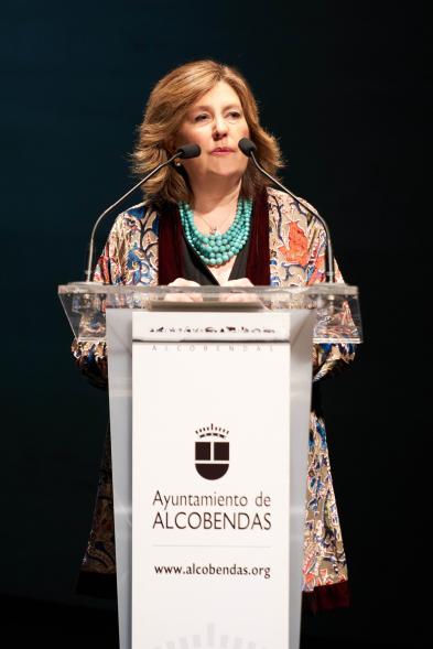 I Jornada de inclusión profesional en las artes escénicas en Alcobendas - Imagen de un momento de la intervención de la concejala de cultura Rosario Tamayo.
