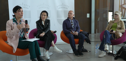 I Jornada de inclusión profesional en las artes escénicas en Alcobendas - Imagen de los componentes de la mesa redonda "Hacia la verdadera inclusión".
