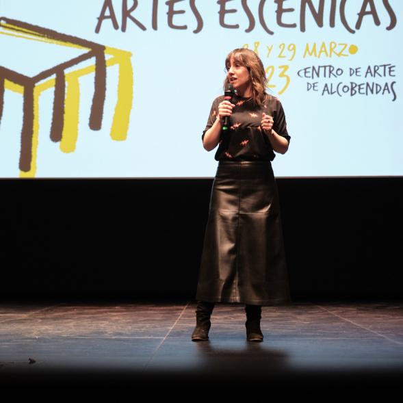 I Jornada de inclusión profesional en las artes escénicas en Alcobendas -  Imagen de un momento de la intervención de la ponente Inés Enciso.