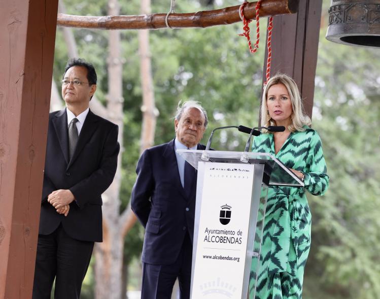 Día Internacional de la Paz 2023 - Plano del discurso de la alcaldesa Rocío García Alcántara.