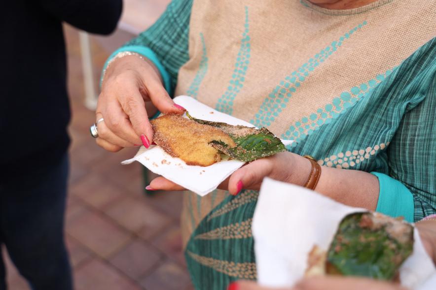 Feria de la gastronomía murciana 2023 - Imagen primer plano de un paparajote.