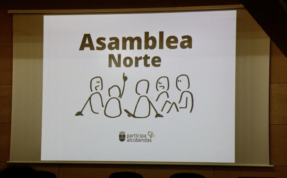 Asamblea del Distrito Norte - Primer plano del cartel de la Asamblea.
