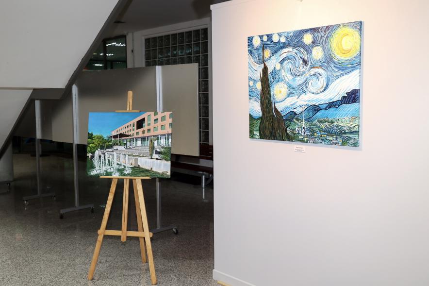 Inauguración de la exposición de Luis Martín Cano, cuadro del ayuntamiento 