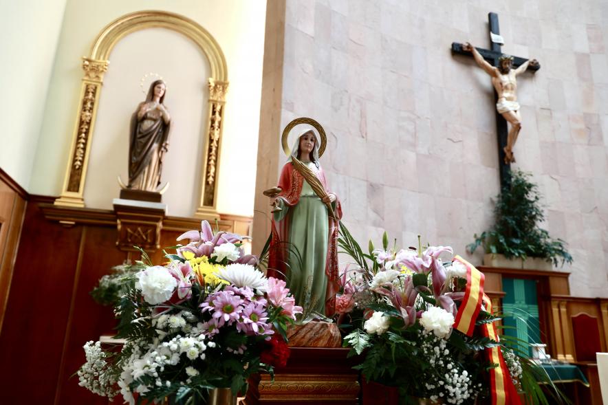 Fiesta de las Águedas 2024, altar de la iglesia