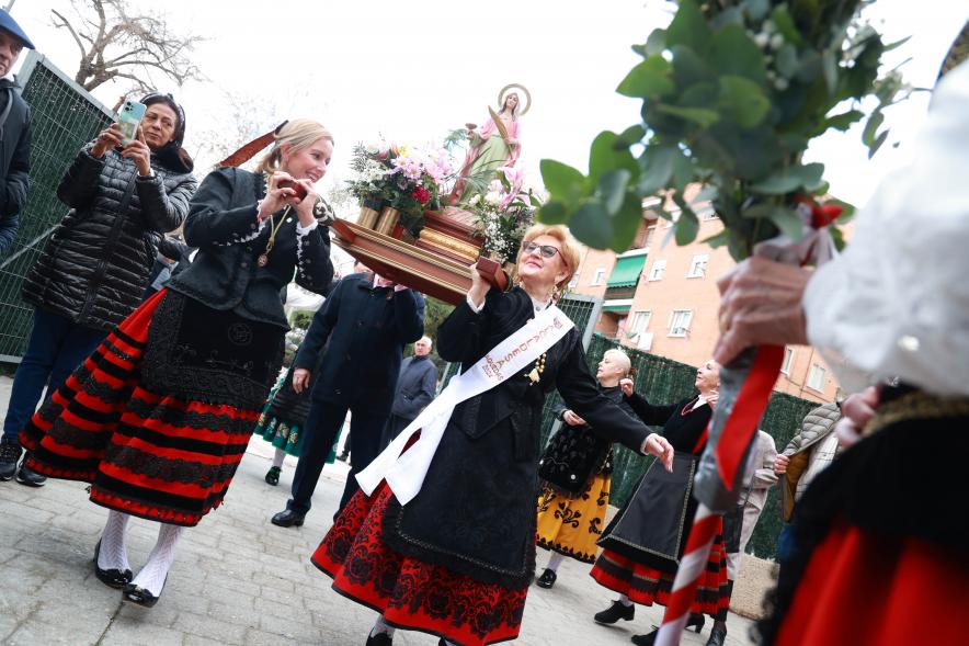 Fiesta de las Águedas 2024, virgen en procesión