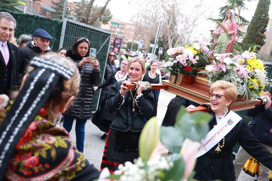Fiesta de las Águedas 2024, virgen en procesión