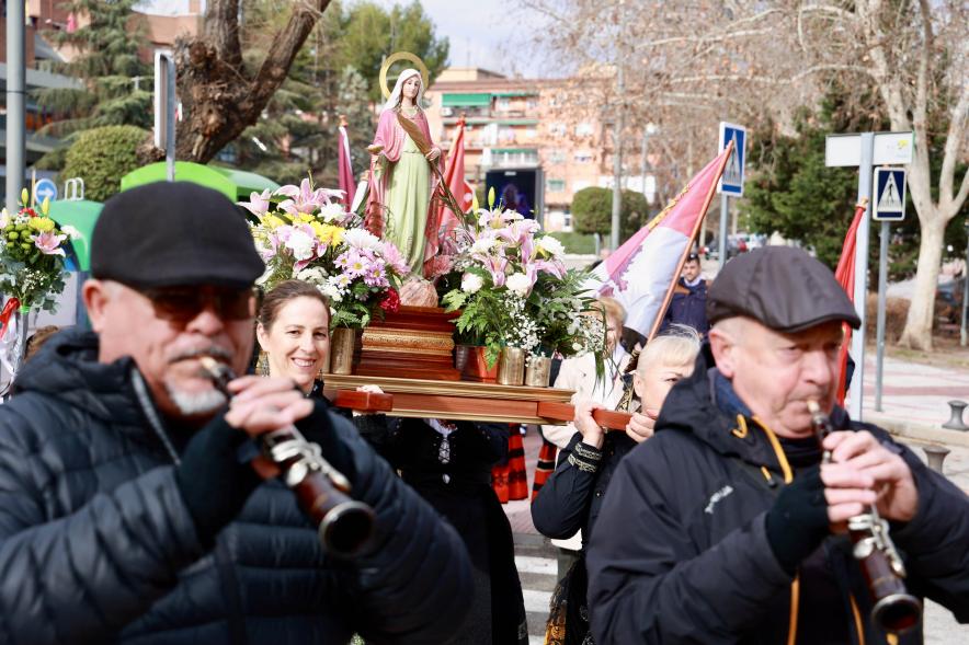 Fiesta de las Águedas 2024, virgen en procesión