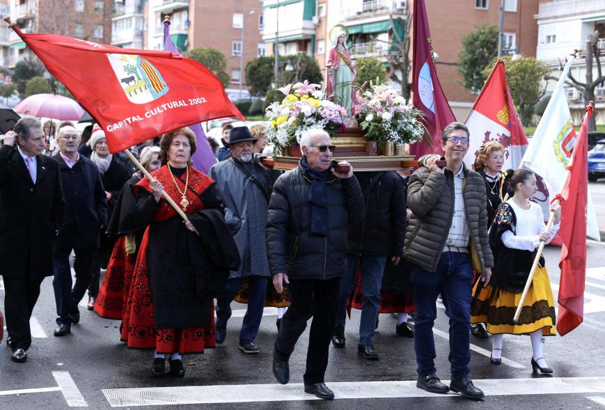 Fiesta de las Águedas 2024, virgen en procesión