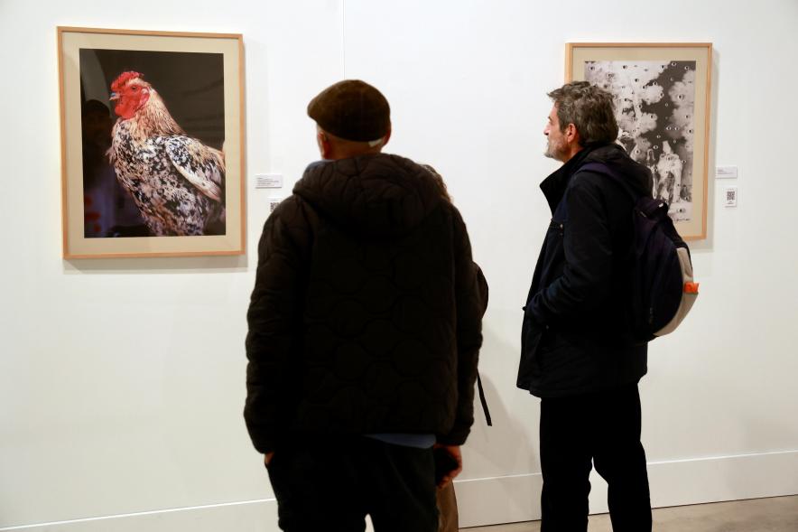 Inauguración de la exposición 'Una mirada contemporánea sobre el Museo del Prado', asistentes viendo la exposición