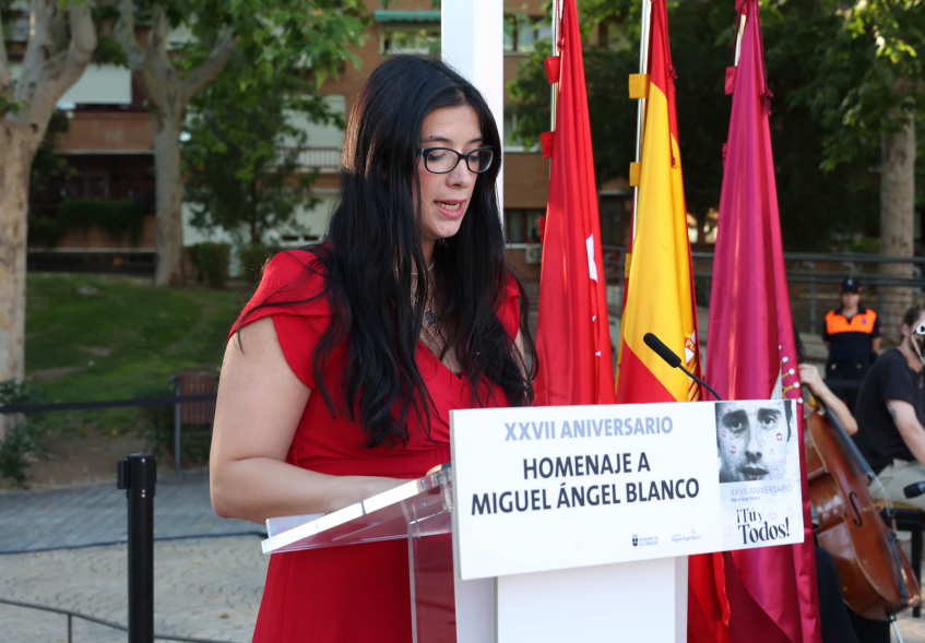 Homenaje a Miguel Ángel Blanco, palabras Alicia