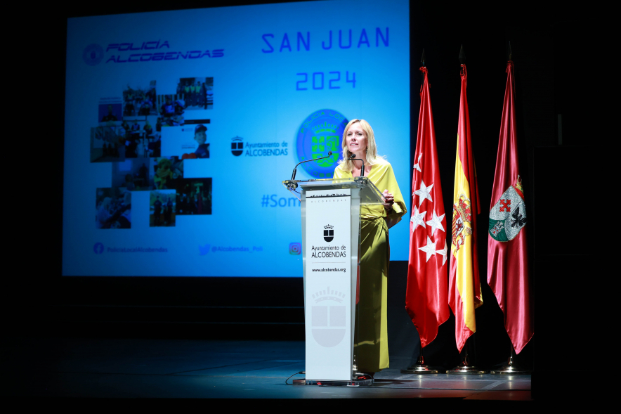 Homenaje a la Policía Local con motivo de la festividad de San Juan,  palabras alcaldesa