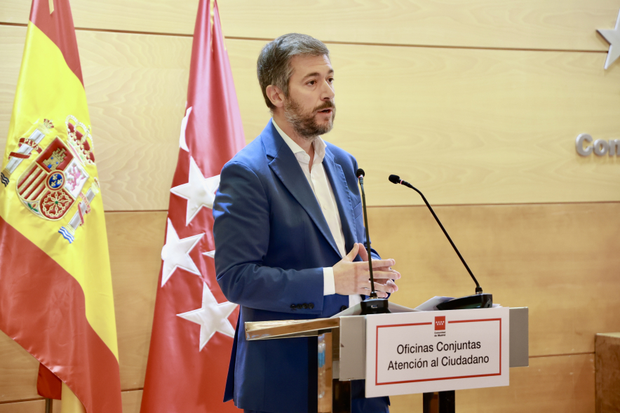 Firma del convenio para la coordinación, impulso y desarrollo de Atención al Ciudadano en los municipios madrileños, palabras consejero