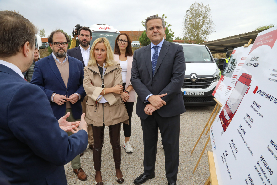 Presentación campaña regional de inspección de autobuses de transporte escolar, explicación campaña