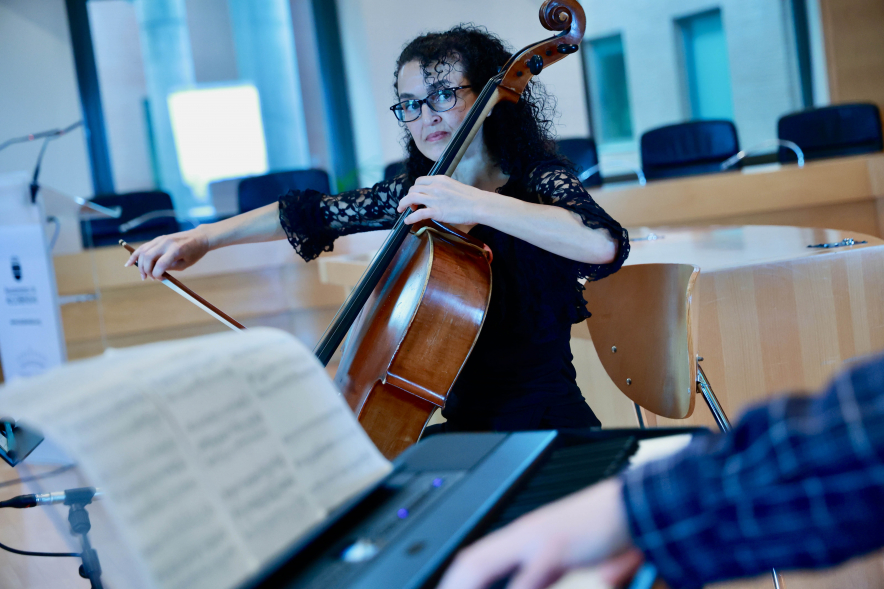 Homenaje a profesores jubilados, actuación escuela municipal de música de Alcobendas