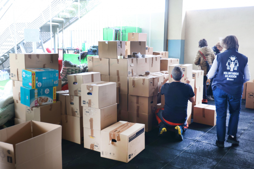 Alcobendas se solidariza con los afectados por las inundaciones de la DANA en la Comunidad Valenciana, recogida de alimentos