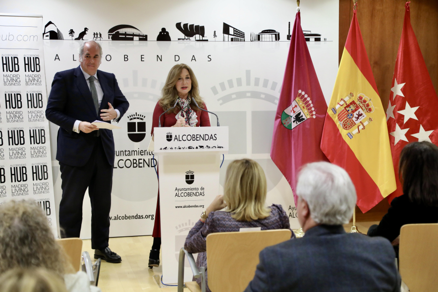 Encuentro de Empresas de la Unión Europea instaladas en Alcobendas, palabras Elisabetta Bracco