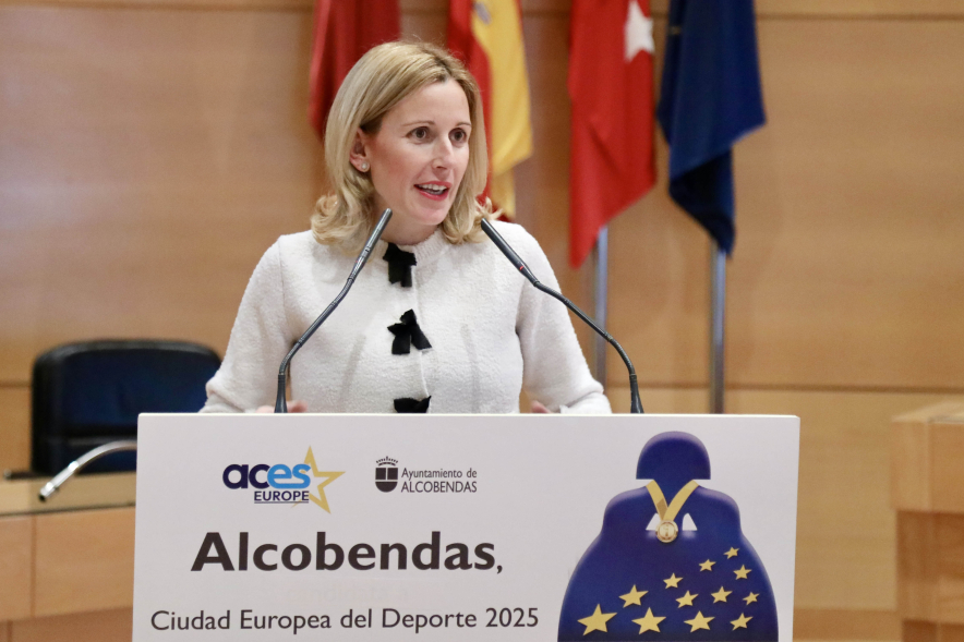 Entrega de becas a los deportistas de Alcobendas, palabras alcaldesa