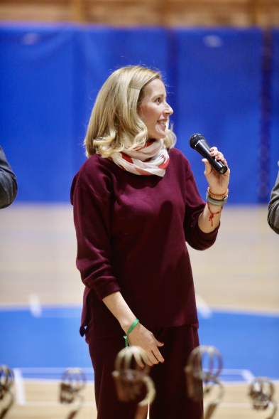 Presentación equipos Club Baloncesto Alcobendas, palabras alcaldesa
