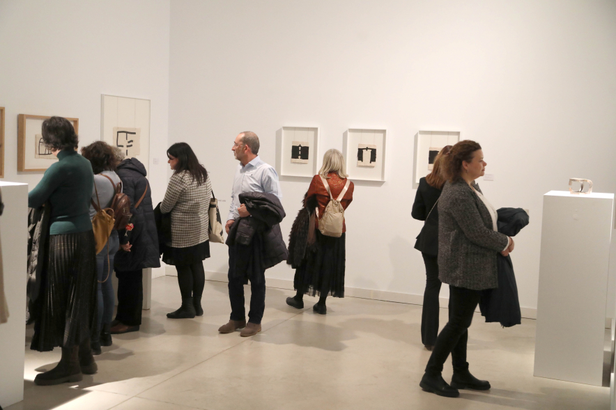 Inauguración exposición "Poesía es construcción", de Eduardo Chillida, visita a la exposición