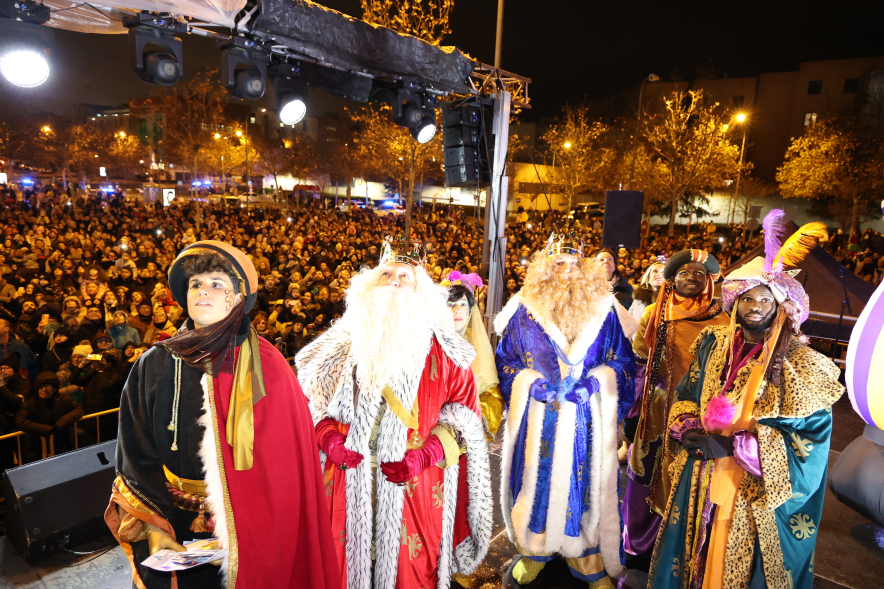 Cabalgata de Reyes 2025, Reyes Magos en el escenario