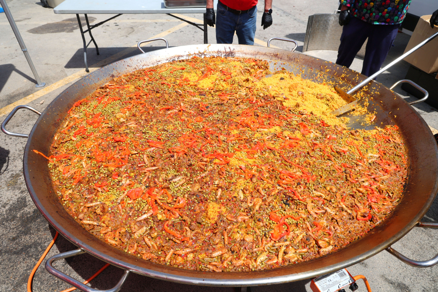 Gran Paella Popular, primer plano paella
