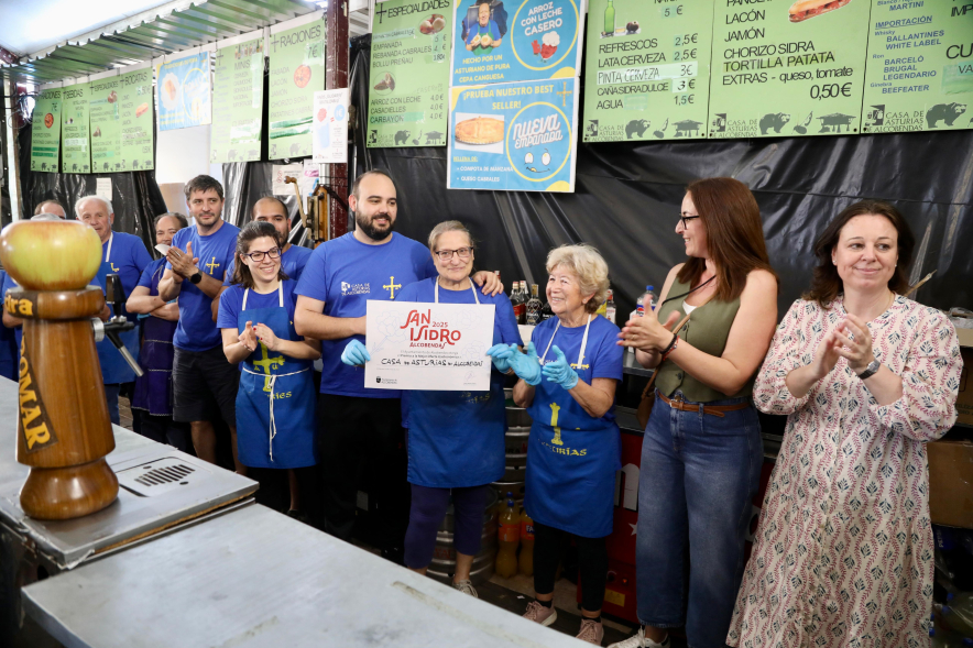 Premios  de las casetas, premio mejor oferta gastronómica casa de Asturias de Alcobendas